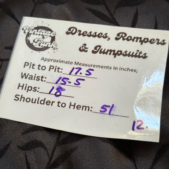 Gantos Petite 8P Black Satin Mandarin Collar Maxi Dress • Side Slit Cheongsam St - Picture 13 of 13